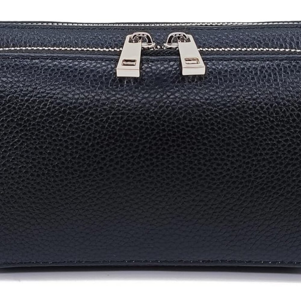 Genuine Leather Crossbody Bag Women Slim Compact Small Purse with Straps